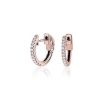 Earrings | Blue Nile The Perfect Diamond Hoops In 14K Rose Gold (1/4 Ct. Tw.)