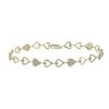 Bracelets | Blue Nile Alternating Diamond Heart Link Bracelet In 14K Yellow Gold (3/4 Ct. Tw.)