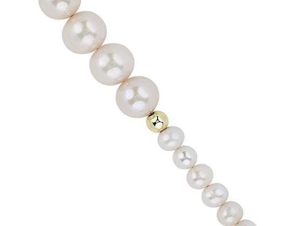 Bracelets | Blue Nile Freshwater Pearl Asymmetrical Bracelet In 14K Yellow Gold