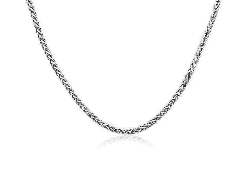 Necklaces | Blue Nile Wheat Chain Necklace In 14K White Gold (4.3 Mm)