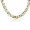 Necklaces | Blue Nile 24" Men'S Semi-Solid Miami Cuban Chain In 14K Yellow Gold (15 Mm)