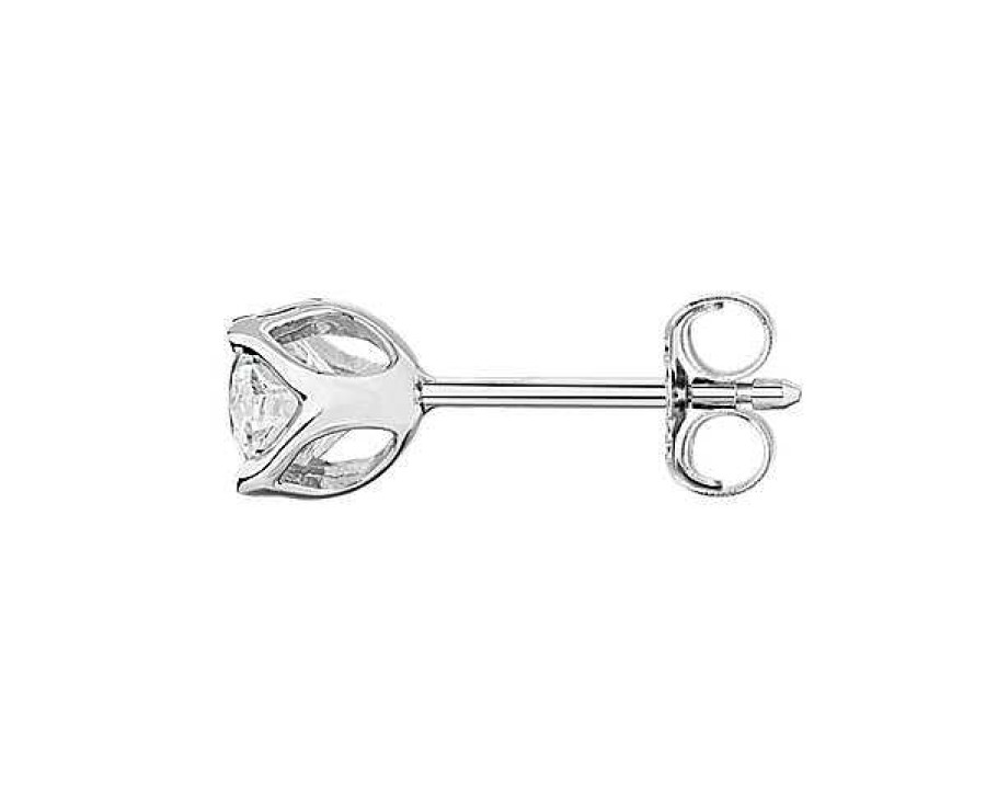 Earrings | Blue Nile Tulip Stud Earrings In 18K White Gold (1 Ct. Tw.)