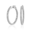 Earrings | Blue Nile The Perfect Diamond Hoops In 14K White Gold (3 Ct. Tw.)