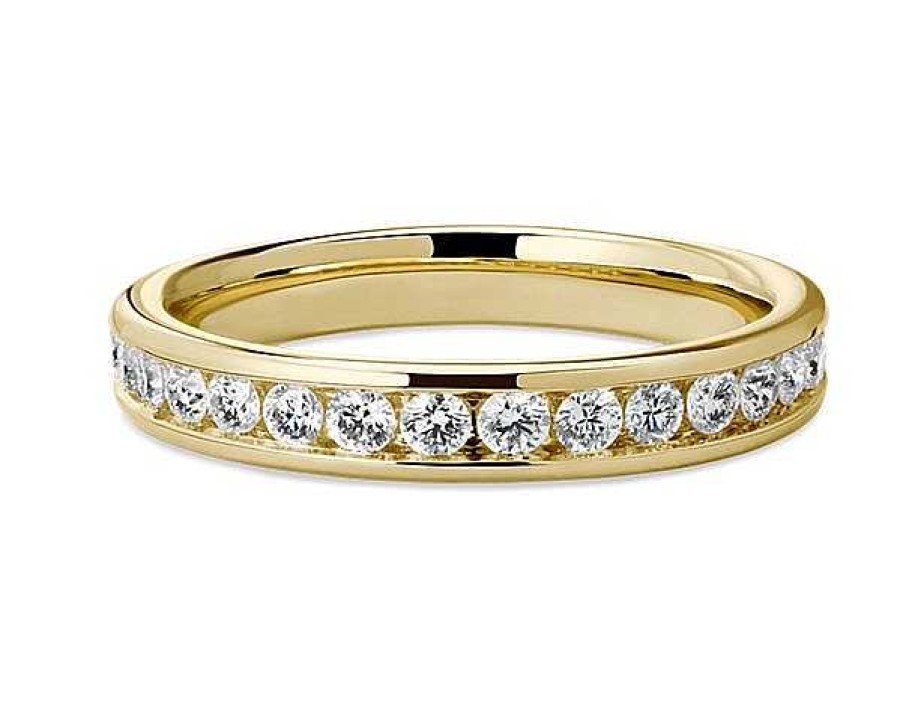 Women'S Rings | Blue Nile Channel Set Diamond Ring In 18K Yellow Gold (1/2 Ct. Tw.)