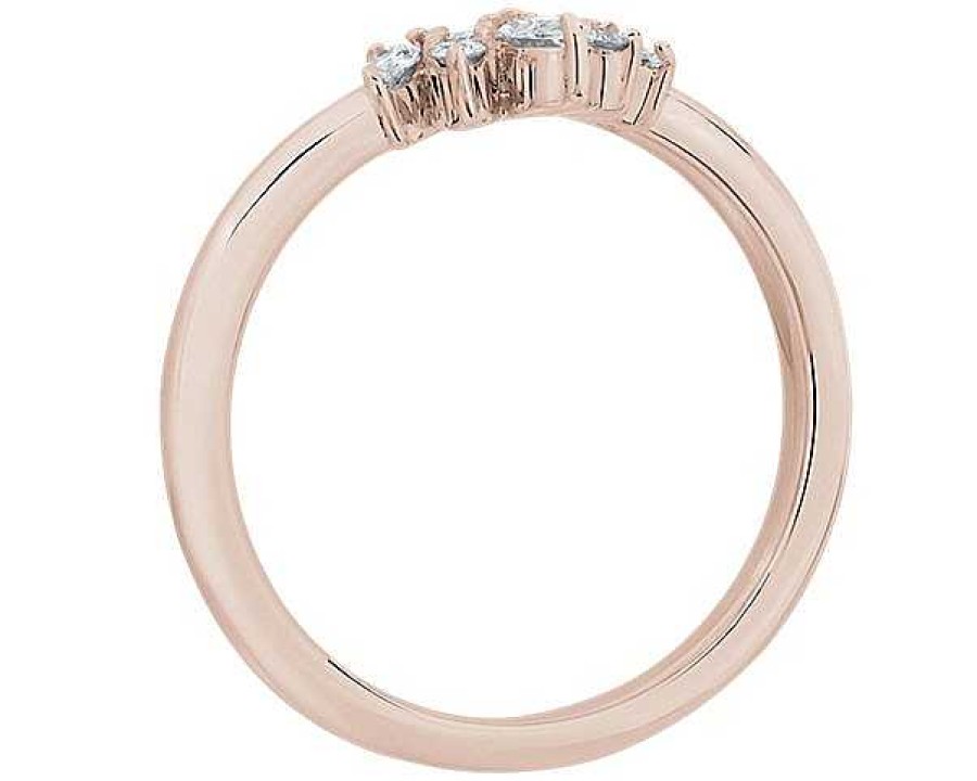 Rings | Blue Nile Curved Crown Stackable Ring In 14K Rose Gold (1/4 Ct. Tw.)