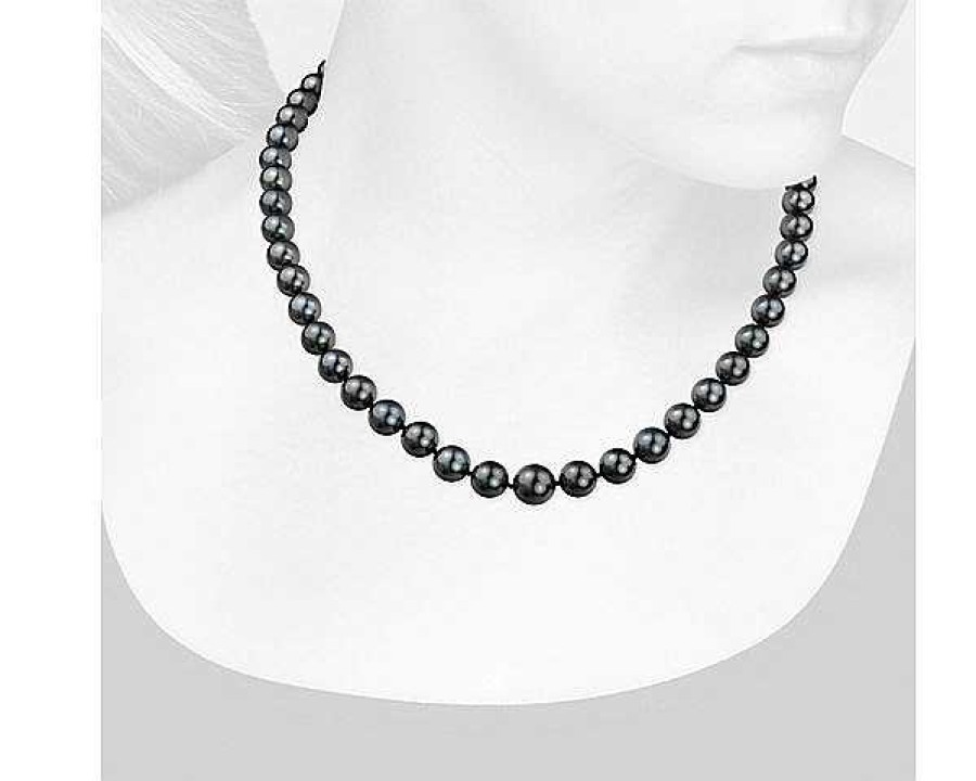 Necklaces | Blue Nile Tahitian Cultured Pearl Strand Necklace In 18K White Gold (8.0-10.5Mm)