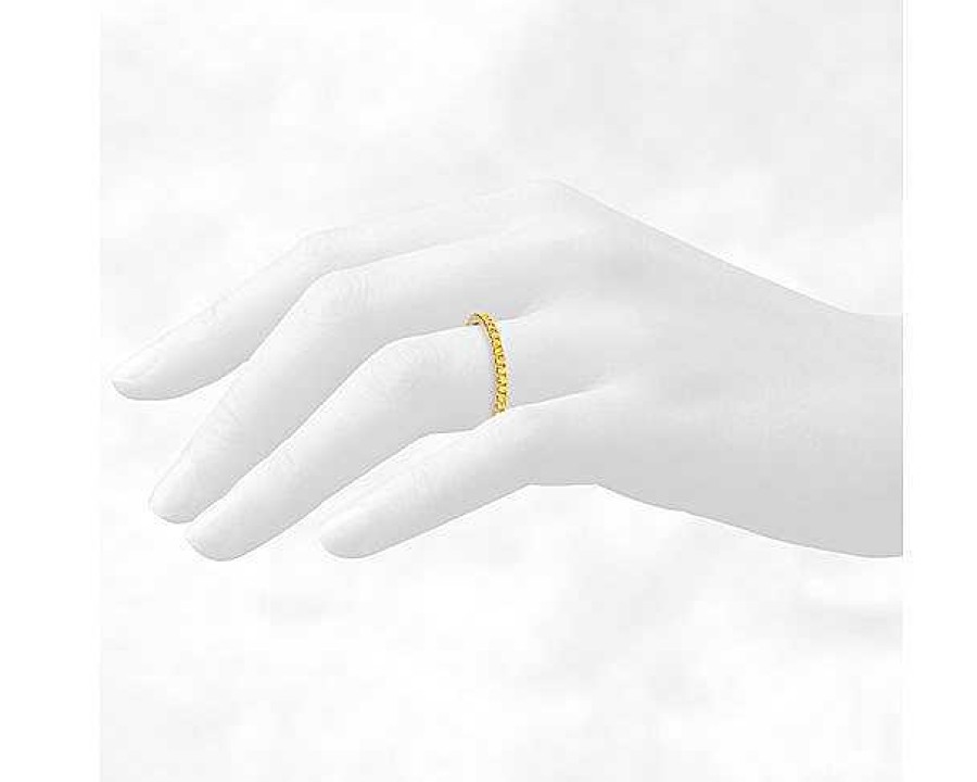 Rings | Blue Nile Riviera Pav Yellow Sapphire Eternity Ring In 18K Yellow Gold (1.5Mm)