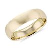 Men'S Rings | Blue Nile Matte Mid-Weight Comfort Fit Wedding Ring In 14K Yellow Gold (6Mm)