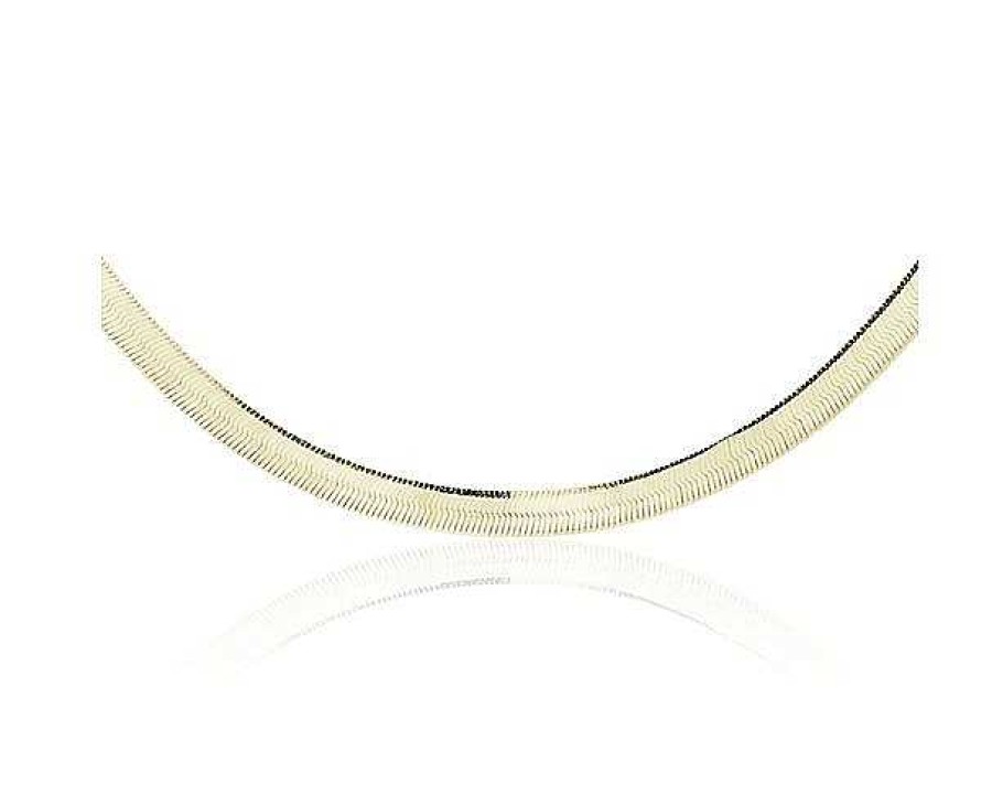 Necklaces | Blue Nile 18" Herringbone Chain In 14K Italian Yellow Gold (3 Mm)