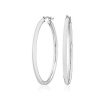 Earrings | Blue Nile 1 3/8" Medium Hoop Earring In 14K White Gold (2 X 34 Mm)