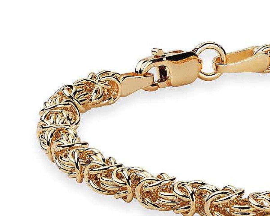 Bracelets | Blue Nile 7.5" Petite Byzantine Bracelet In 14K Italian Yellow Gold (3.2 Mm)