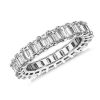 Women'S Rings | Blue Nile Emerald Cut Diamond Eternity Ring In 14K White Gold (4 Ct. Tw.)