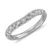 Women'S Rings | Blue Nile Curved Pav Diamond Ring In Platinum (1/2 Ct. Tw.)