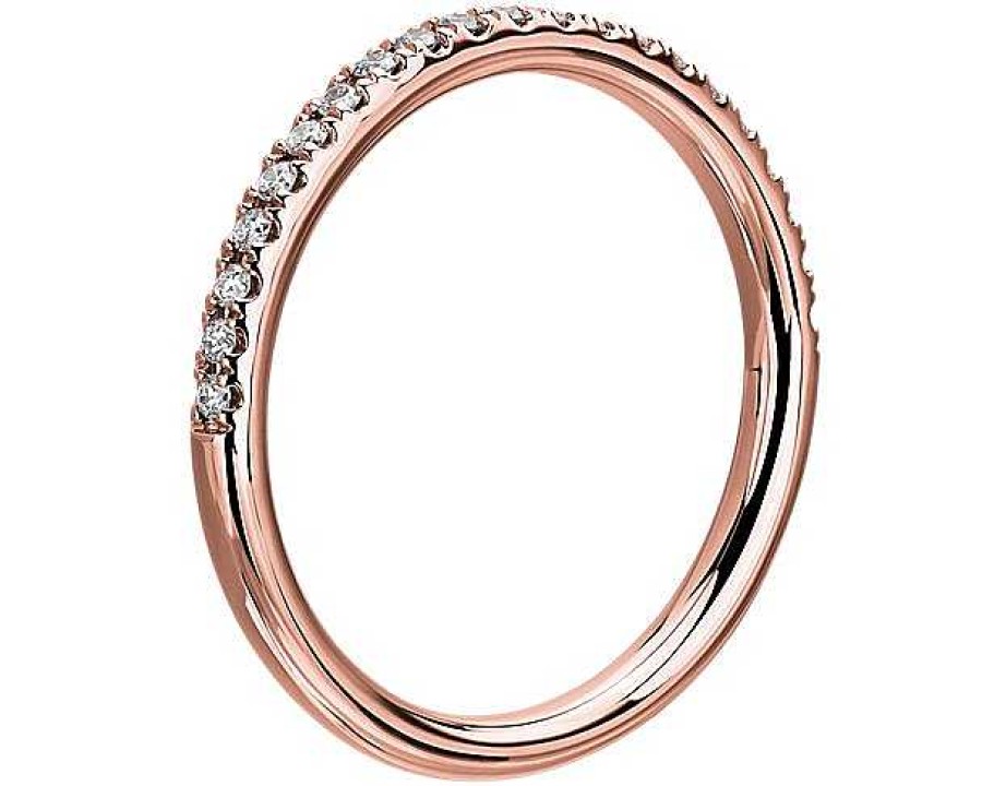 Rings | Blue Nile Riviera Pav Diamond Ring In 14K Rose Gold (1/6 Ct. Tw.)