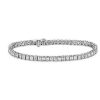 Bracelets | Blue Nile Emerald Diamond Tennis Bracelet In 14K White Gold (10 Ct. Tw.)