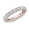 Women'S Rings | Blue Nile Cushion Cut Diamond Eternity Ring In 14K Rose Gold (4 Ct. Tw.)