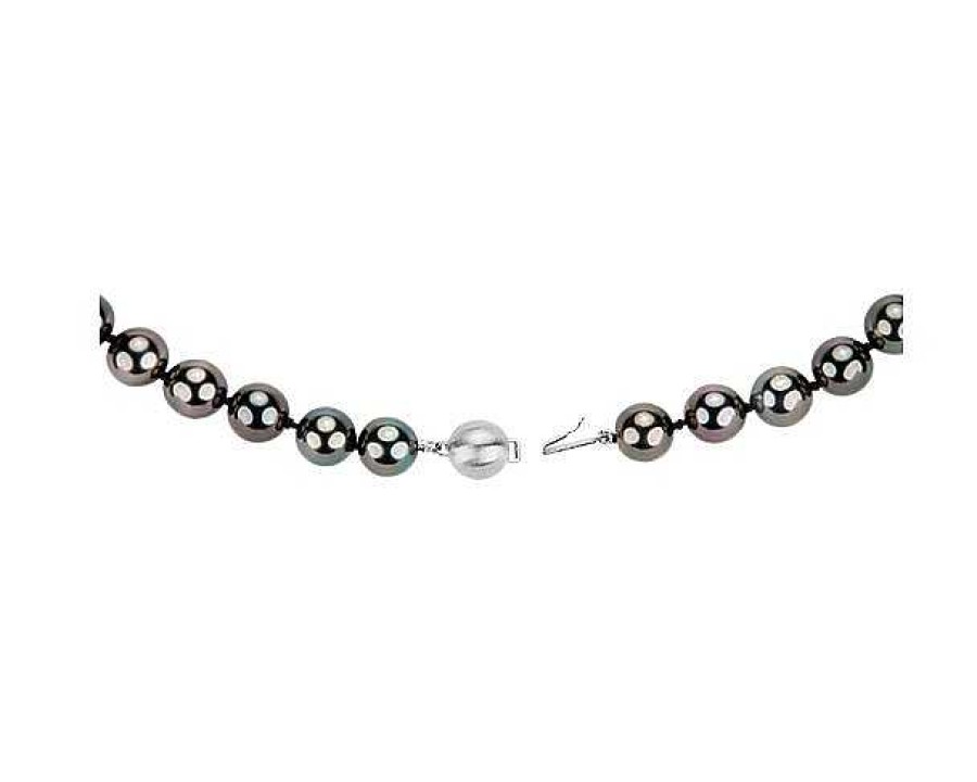 Necklaces | Blue Nile Tahitian Cultured Pearl Strand Necklace In 18K White Gold (9-10Mm)