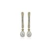 Earrings | Blue Nile Diamond Huggie Hoop Earrings With Pear Drop In 14K Yellow Gold (1/2 Ct. Tw.)