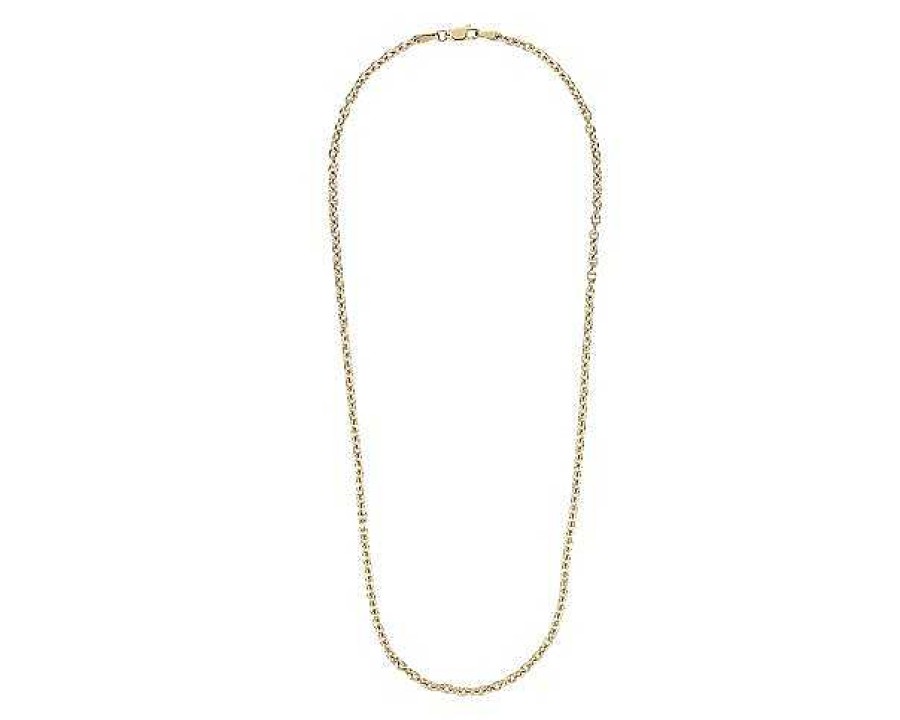 Necklaces | Blue Nile 18" Round Open Link Cable Chain In 14K Yellow Gold (3.2 Mm)