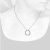 Necklaces | Blue Nile Riviera Pav Diamond Circle Necklace In 14K White Gold (3/4 Ct. Tw.)