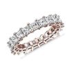 Women'S Rings | Blue Nile Princess Cut Diamond Eternity Ring In 14K Rose Gold (4 Ct. Tw.)