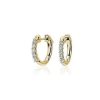 Earrings | Blue Nile Luna Diamond Hoop Earrings In 18K Yellow Gold (1/4 Ct. Tw.)G/Si