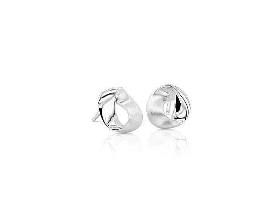 Earrings | Blue Nile Abstract Loop Studs In Sterling Silver