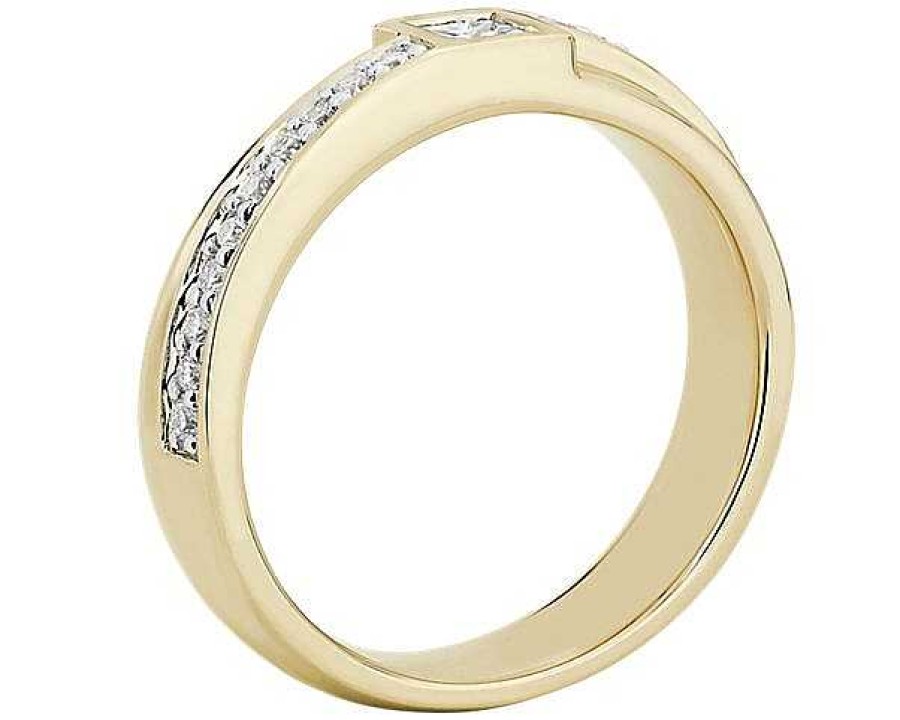 Rings | Blue Nile Zac Zac Posen Bezel Set Princess Cut Diamond Ring In 14K Yellow Gold (4 Mm, 1/3 Ct. Tw.)