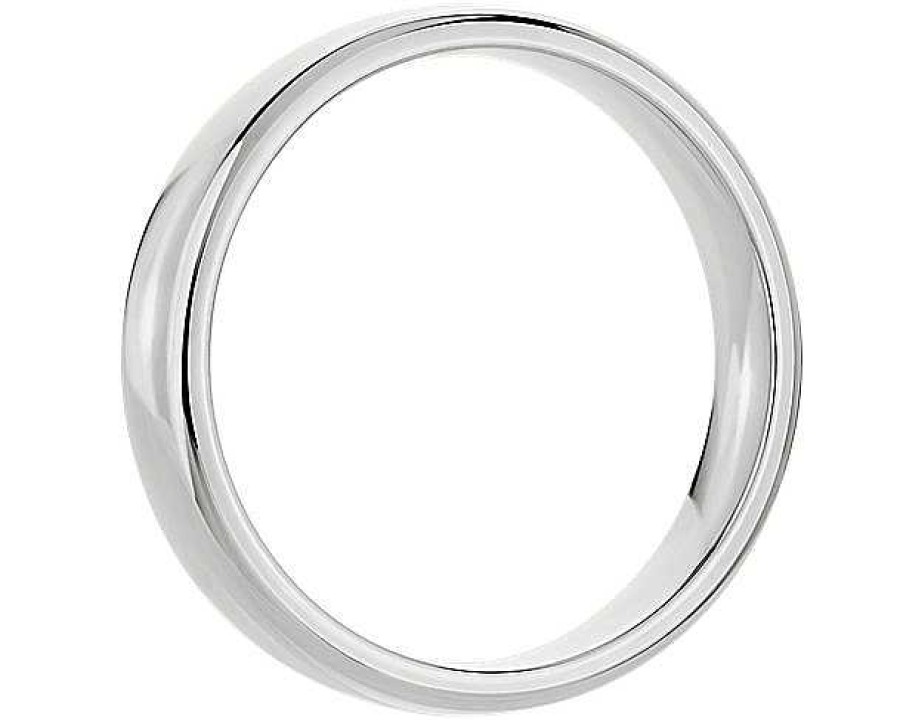 Men'S Rings | Blue Nile Skyline Comfort Fit Wedding Ring In Platinum (4Mm)