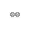 Earrings | Blue Nile Geometric Halo Diamond Stud Earrings In 14K White Gold (3/8 Ct. Tw.)