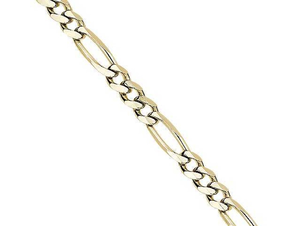 Bracelets | Blue Nile 7" Figaro Chain Bracelet In Solid 14K Italian Yellow Gold (2.4 Mm)