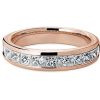 Women'S Rings | Blue Nile Channel Set Princess Diamond Ring In 18K Rose Gold (1 1/2 Ct. Tw.)