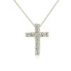 Necklaces | Blue Nile Tessere Cross Pendant In 14K Yellow Gold (1 Ct. Tw.)