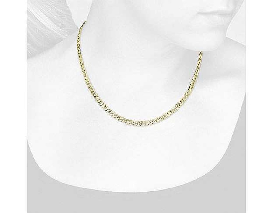 Necklaces | Blue Nile 18" Flat Beveled Curb Chain In 14K Yellow Gold (4.75 Mm)