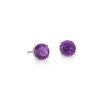 Earrings | Blue Nile Amethyst Stud Earrings In 14K White Gold (7Mm)