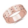 Rings | Blue Nile Architectural Linked Wedding Ring In 18K Rose Gold (7.5Mm)