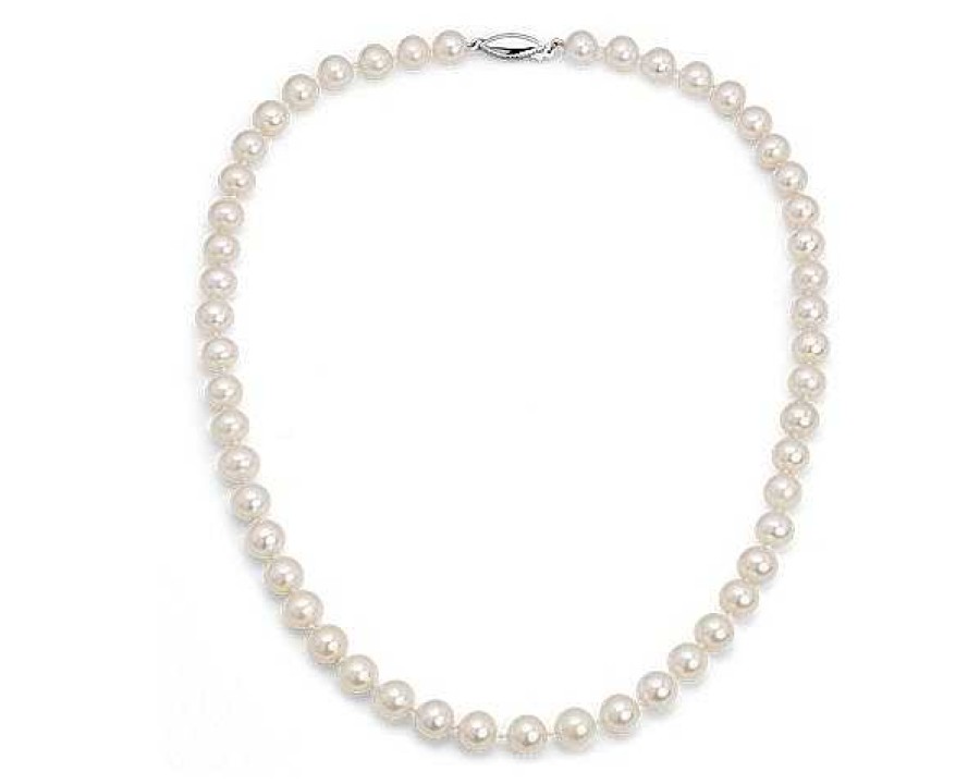 Necklaces | Blue Nile 18" Freshwater Cultured Pearl Strand Necklace In 14K White Gold (8.0-8.5Mm)