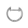 Earrings | Blue Nile Trio Pav Diamond Hoop Earrings In 14K White Gold (1/4 Ct. Tw.)