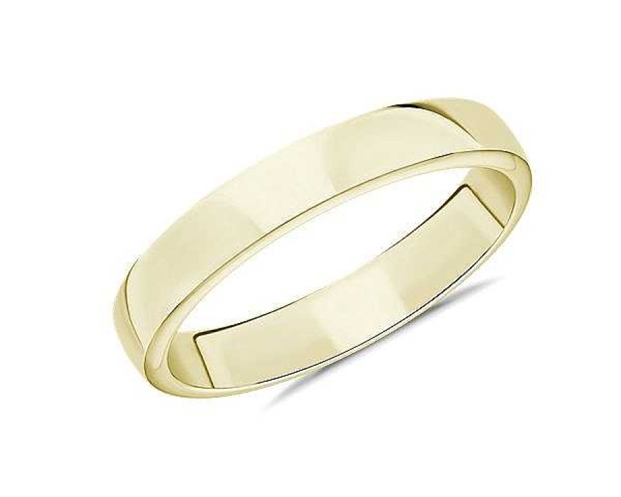 Men'S Rings | Blue Nile Skyline Comfort Fit Wedding Ring In 14K Yellow Gold (4Mm)