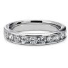 Women'S Rings | Blue Nile Channel Set Round Diamond Ring In 18K White Gold (1 Ct. Tw.)