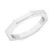 Women'S Rings | Blue Nile Zac Zac Posen Plain Geometric Wedding Ring In 14K White Gold (2.2 Mm)