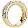 Women'S Rings | Blue Nile Channel Set Round Diamond Ring In 14K Yellow Gold (2 Ct. Tw.)