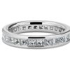 Women'S Rings | Blue Nile Channel Set Princess Diamond Eternity Ring In Platinum (2 Ct. Tw.)