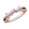 Women'S Rings | Blue Nile Romantic Twist Marquise And Pav Curved Diamond Ring In 14K Rose Gold (3/8 Ct. Tw.)