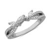 Women'S Rings | Blue Nile Romantic Twist Marquise And Pav Curved Diamond Ring In Platinum (3/8 Ct. Tw.)