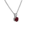 Necklaces | Blue Nile Ruby Solitaire Pendant In 18K White Gold (5Mm)