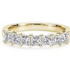 Women'S Rings | Blue Nile Seven Stone Princess Lab Grown Diamond Ring In 14K Yellow Gold (1 Ct. Tw.)