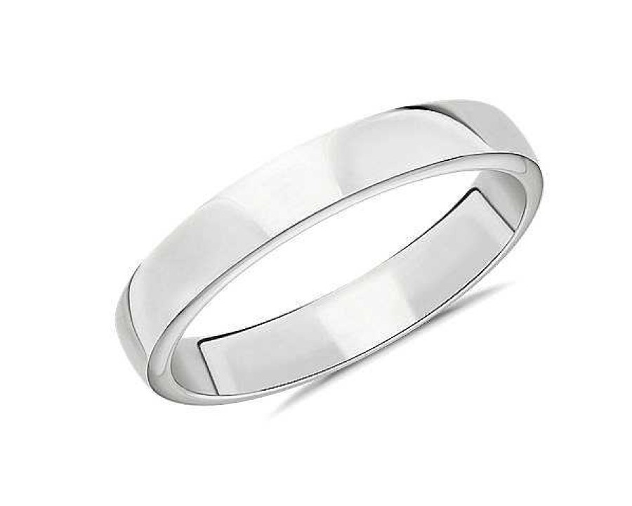 Men'S Rings | Blue Nile Skyline Comfort Fit Wedding Ring In Platinum (4Mm)