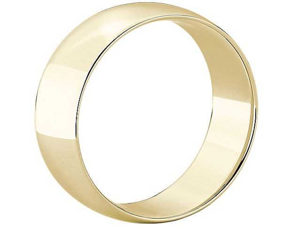 Men'S Rings | Blue Nile Mid-Weight Comfort Fit Wedding Ring In 14K Yellow Gold (8Mm)